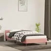 Image de vidaXL Cadre de lit et tête de lit sans matelas rose 90x200 cm velours