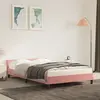 Image de vidaXL Cadre de lit et tête de lit sans matelas rose 120x200cm velours