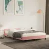 Image de vidaXL Cadre de lit et tête de lit sans matelas rose 140x190cm velours