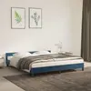 Image de vidaXL Cadre de lit sans matelas bleu foncé 160x200 cm velours