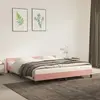 Image de vidaXL Cadre de lit et tête de lit sans matelas rose 180x200cm velours