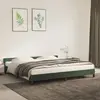 Image de vidaXL Cadre de lit sans matelas vert foncé 200x200 cm velours