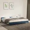Image de vidaXL Cadre de lit sans matelas bleu foncé 200x200 cm velours