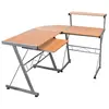Image de vidaXL Bureau d'ordinateur d'angle Marron 132x112x99cm Bois ingénierie