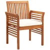 Image de vidaXL Chaises de jardin avec coussins lot de 4 Bois d'acacia massif