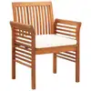 Image de vidaXL Chaises à manger de jardin et coussins lot de 8 Bois acacia