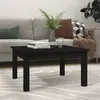 Image de vidaXL Table basse Noir 55x55x30 cm Bois massif de pin