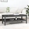 Image de vidaXL Table basse Gris 110x50x40 cm Bois massif de pin
