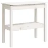 Image de vidaXL Table Console Table d'Entrée Table d'Appoint Meuble de Salle de Séjour Rangement Salon Intérieur Blanc 80x40x75 cm Bois de Pin Solide
