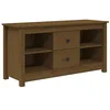 Image de Meuble TV Marron miel 103x36,5x52 cm Bois de pin massif