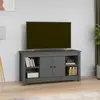 Image de vidaXL Meuble TV Gris 103x36,5x52 cm Bois de pin massif
