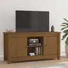 Image de vidaXL Meuble TV Marron miel 103x36,5x52 cm Bois de pin massif