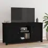 Image de vidaXL Meuble TV Noir 103x36,5x52 cm Bois de pin massif
