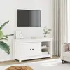Image de vidaXL Meuble TV Blanc 103x36,5x52 cm Bois de pin massif