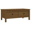Image de vidaXL Table basse Marron miel 100x50x40 cm Bois massif de pin