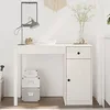 Image de Bureau Blanc 100x50x75 cm Bois massif de pin