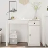 Image de vidaXL Bureau Blanc 100x50x75 cm Bois massif de pin