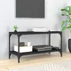 Image de vidaXL Meuble TV Noir 80x33x41 cm Bois d'ingénierie et acier