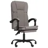 Image de vidaXL Fauteuil Inclinable de Bureau Siège Inclinable Chaise d'Ordinateur Dossier et Repose-pied Réglables Meuble de Bureau Intérieur Taupe Tissu