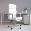 Image de vidaXL Fauteuil inclinable de bureau Blanc Similicuir