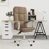 Image de vidaXL Fauteuil inclinable de bureau Marron Tissu