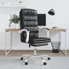 Image de vidaXL Fauteuil inclinable de bureau Noir Similicuir