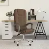 Image de vidaXL Fauteuil de massage inclinable de bureau Marron Tissu