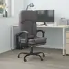 Image de vidaXL Fauteuil de massage inclinable de bureau Gris Similicuir