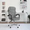 Image de vidaXL Fauteuil inclinable de bureau Gris clair Tissu