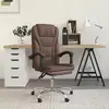 Image de vidaXL Fauteuil inclinable de bureau Marron Similicuir