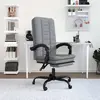 Image de vidaXL Fauteuil inclinable de bureau Gris clair Tissu