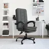 Image de vidaXL Fauteuil inclinable de bureau Gris foncé Tissu