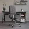 Image de vidaXL Fauteuil inclinable de bureau Gris Similicuir