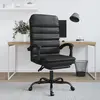 Image de vidaXL Fauteuil de massage inclinable de bureau Noir Similicuir