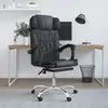 Image de vidaXL Fauteuil de massage inclinable de bureau Noir Similicuir