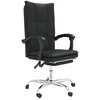 Image de Bussandri Exclusive Chaise de bureau inclinable en cuir synthétique Noir