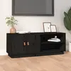 Image de vidaXL Meuble TV Noir 105x34x40 cm Bois de pin massif