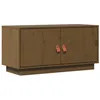 Image de vidaXL Meuble TV Marron miel 80x34x40 cm Bois de pin massif