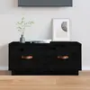 Image de vidaXL Meuble TV Noir 80x34x35 cm Bois de pin massif