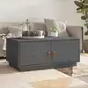 Image de vidaXL Table basse Gris 80x50x35 cm Bois massif de pin