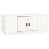Image de vidaXL Table de salon Blanc 100 x 50 x 41 cm Bois massif de pin