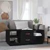 Image de vidaXL Table basse Noir 100x50x41 cm Bois massif de pin