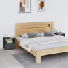 Image de vidaXL Tables de chevet 2 pcs Gris 40x34x45 cm Bois de pin massif
