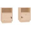 Image de Tables de chevet 2 pcs 40x34x55 cm Bois de pin massif