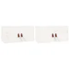 Image de vidaXL Armoires murales 2 pcs Blanc 60x30x30 cm Bois de pin massif