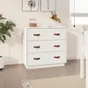 Image de vidaXL Buffet Blanc 80x40x75 cm Bois massif de pin