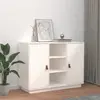 Image de vidaXL Buffet Blanc 100x40x75 cm Bois massif de pin