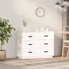 Image de vidaXL Buffet Blanc 100x40x75 cm Bois massif de pin