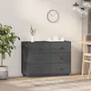 Image de vidaXL Buffet Gris 100x40x75 cm Bois massif de pin