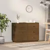 Image de vidaXL Buffet Marron miel 100x40x75 cm Bois massif de pin